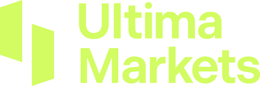 Ultima Markets Logo with Ultima Markets Brand Name in Bright Green Menu_secondary Colour